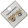 295DF DRAGONFLY WITH CRYSTAL STONE EARRINGS