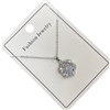 295F5N   RHINESTONE FLOWER NECKLACE
