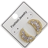 295ON   RHINESTONE MOON EARRINGS