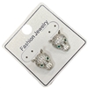 295PH RHINESTONES PANTHER EARRINGS