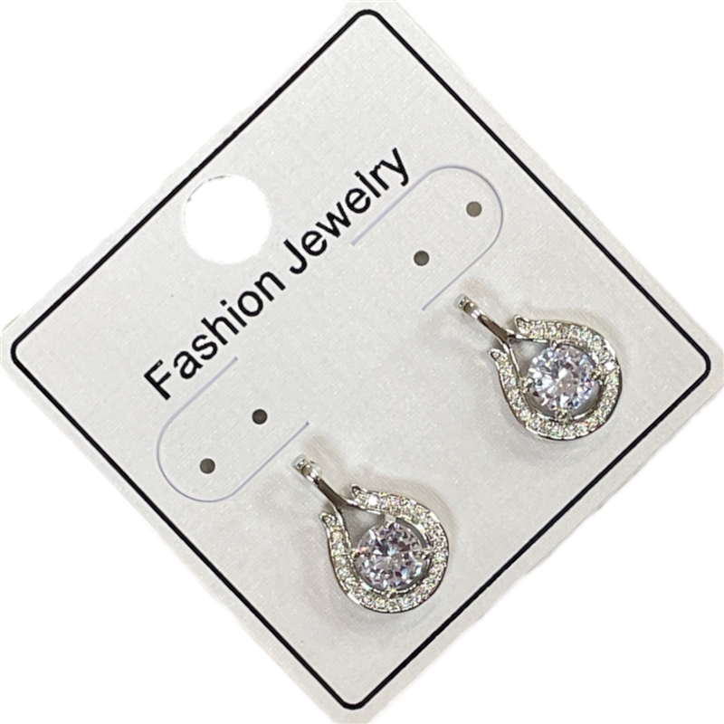 295SC1 CIRCLE STONE IN CENTER EARRINGS