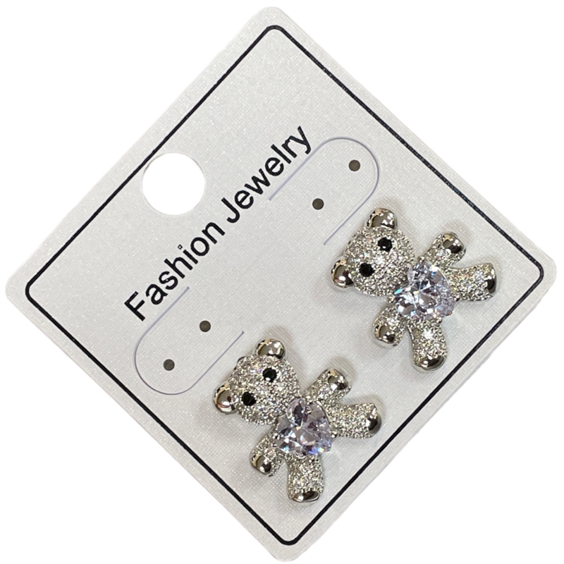 295TDY   TEDDY BEAR STUD EARRINGS