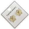 295YB  RHINESTONES BUTTERFLY EARRINGS