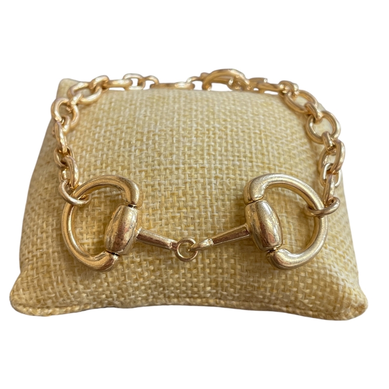 2YMB5021 HAMMERED MATTE U LINK TOGGLE BRACELET