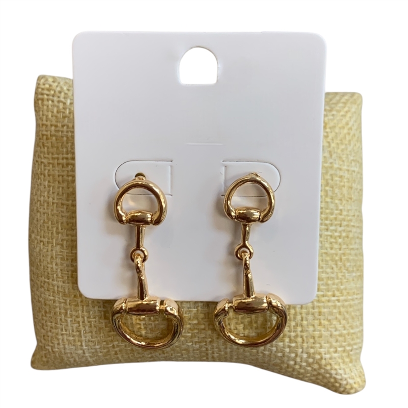2YME1107 SMALL U LINK STUD EARRINGS