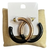 2YME1110 TWO TONE HOOP EARRINGS