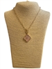 2YMN2088 GOLD COLORFUL CLOVER TOGGLE NECKLACE