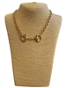 2YMN2101 MATTE PLAIN U LINK PENDANT SHORT NECKLACE