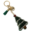 3062GS  GREEN SILVER  CHRISTMAS TREE KEYCHAIN