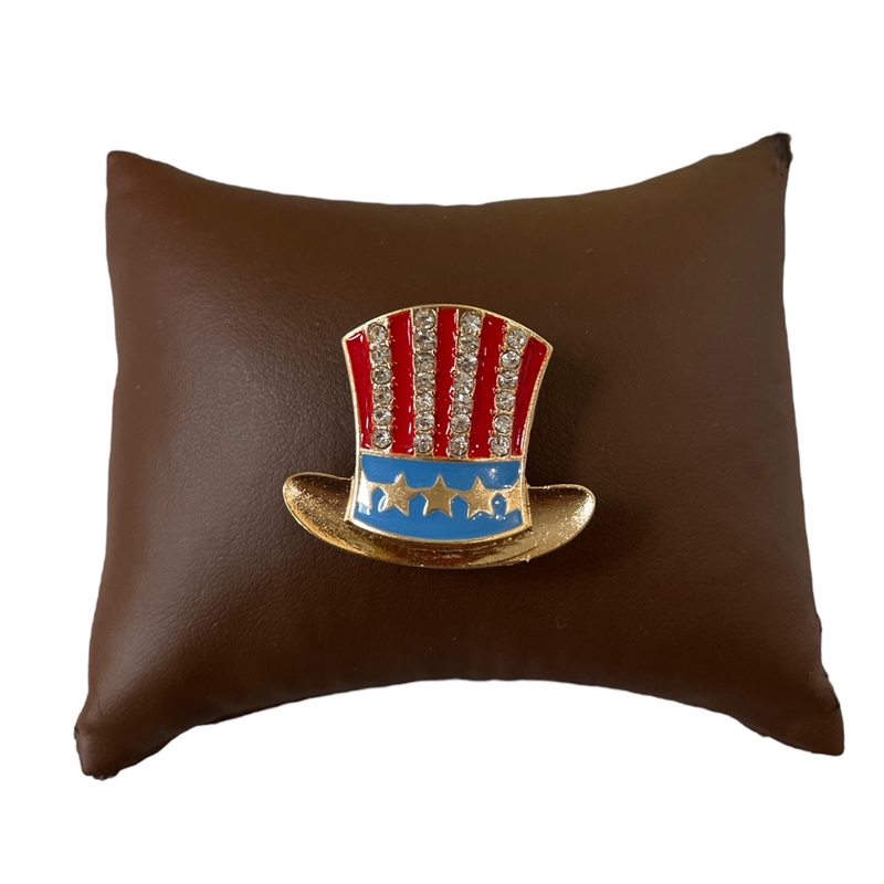 30799-G HAT BROOCH AMERICAN FLAG