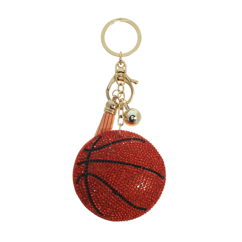 31252 RHINESTONE BASKETBALL KEYCHAIN