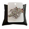 31450 AB SILVER FLOWER  PIN BROOCH