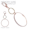 31535 TWO LINE ROSE GOLD RHINESTONE KEY RING