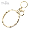 31565G GOLD LARGE RHINESTONE KEY RING