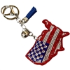 31623 USA MAP RHINESTONE KEYCHAIN