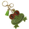 31708  GREEN FROG RHINESTONE KEYCHAIN