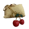 31859 RHINESTONE CHERRY KEYCHAIN