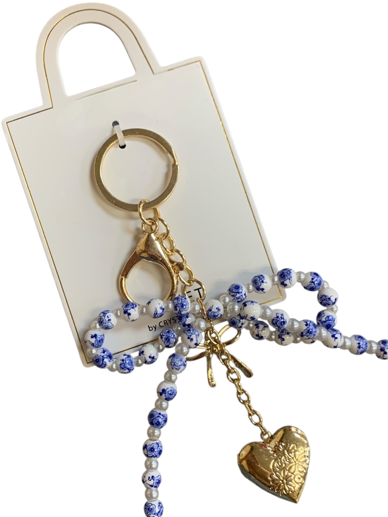 31880 PEARL BEADED BOW PURSE CHARMS