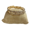 3253GD  GOLD 3 LINES  MEMORY WIRE WRAP AROUND BRACELET