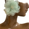 325ML   MINT LACE FABRIC EARRINGS