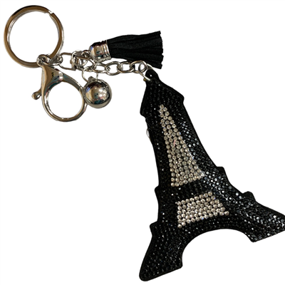 330PR PARIS TOWER RHINESTONE KEYCHAIN