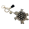 344BK  BLACK RHINESTONE TURTLE KEY CHAIN