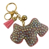 360PK  PINK DOG RHINESTONE KEYCHAIN