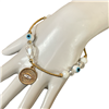 40012E  WHITE EVIL EYE BEADED BRACELET