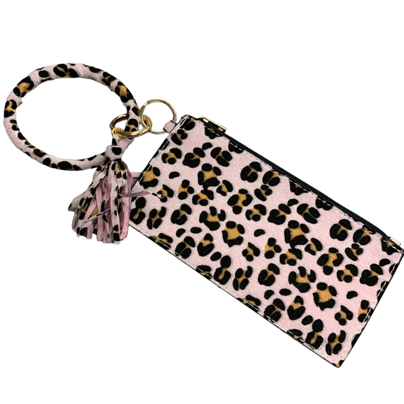 403PNK  PINK LEOPARD PRINT  WRISTLET