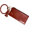 406BRG BURGUNDY SNAKE TEXTURE WRISTLET