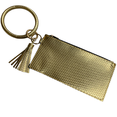 408GLD    SNAKE TEXTURE WRISTLET