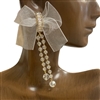 415BE BOW LACE & CRYSTAL EARRINGS