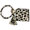 416WLP   WHITE LEOPARD   COW PRINT CC HOLDER WRISLET