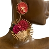 465GF LARGE FLORAL EARRINGS