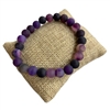 5009PRL 8MM PURPLE  PRECIOUS STONE BRACELET