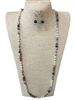 500F  FRESH WATER PEARL & CRYSTAL LONG NECKLACE