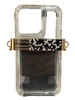 510BK  BLACK RHINESTONE ADJUSTABLE PHONE HOLDER
