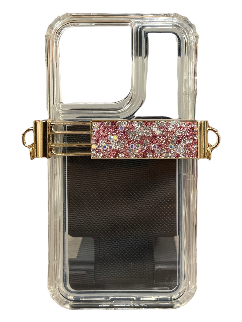 510PNK PINK RHINESTONE ADJUSTABLE PHONE HOLDER