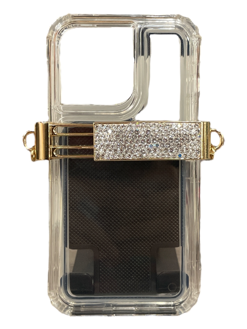 510SL  SILVER  RHINESTONE ADJUSTABLE PHONE HOLDER