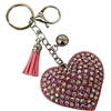 570H RHINESTONE HEART  KEYCHAIN