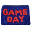 60-0193 GAME DAY  SEED BEAD ZIP CLOSURE COIN PURSE