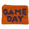 60-0193 GAME DAY  SEED BEAD ZIP CLOSURE COIN PURSE