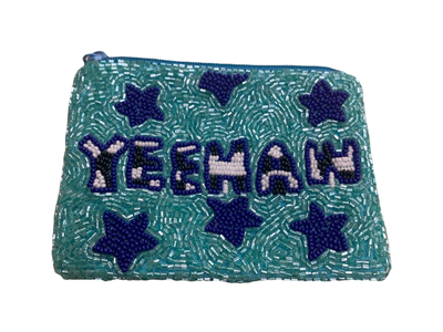 60-0213 YEEHAH SEED BEAD COIN PURSE