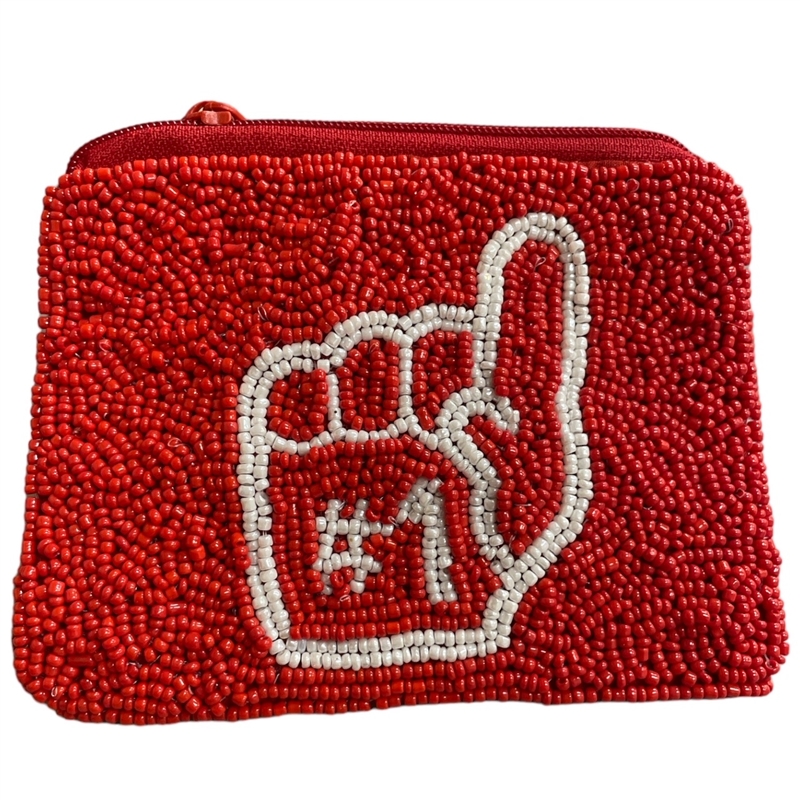 60-0256 RED & WHITE #1 COIN PURSE