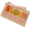 60-0423B  BLOOM COLOR SEED BEAD ZIP TOP CLOSURE WRISTLET