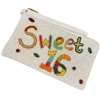 60-0452  SWEET 16 SEED BEAD ZIP TOP CLOSURE WRISTLET