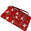 60-0549 XOXO RED SEED BEAD ZIP TOP CLOSURE WRISTLET