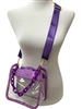 60-0582PR RHINESTONES CLEAR PURPLE CROSSBODY BAG