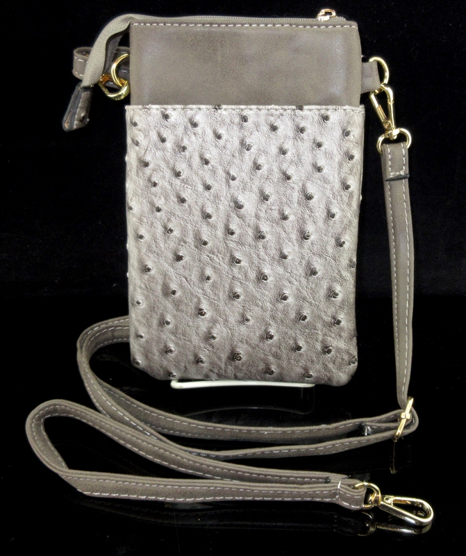 6031CH TEXTURED CHAMPAGNE CROSS BODY BAG
