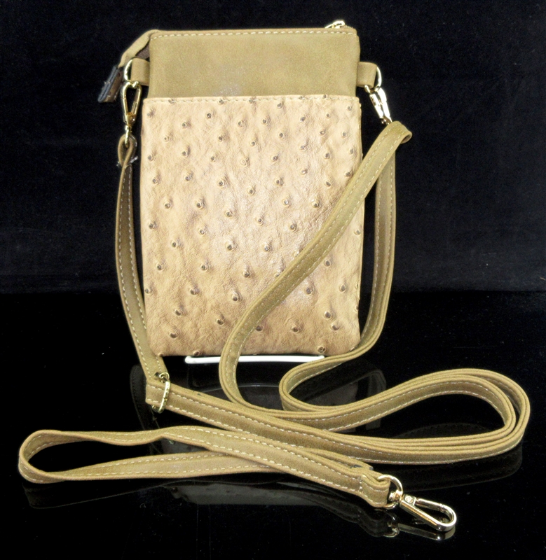 6031HZ TEXTURED LIGHT HAZELNUT CROSS BODY BAG